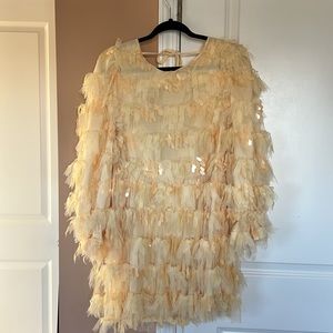 Sister Jane yellow sequin dress sz M worn once